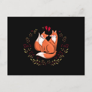 Carte Postale Renard de Saint-Valentin