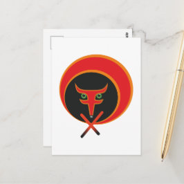 Carte Postale Renard de vie - Rouge.