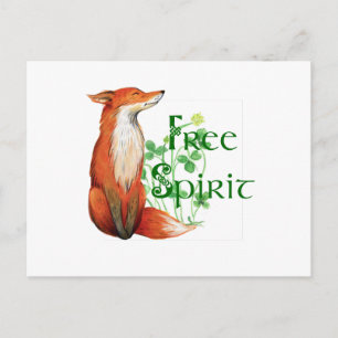 Carte Postale renard d'esprit libre