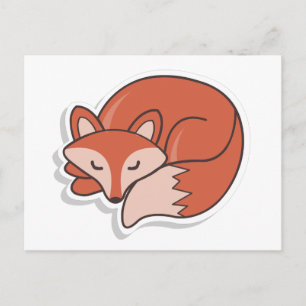 Carte Postale Renard endormi