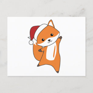 Carte Postale Renard Noël Neige Hiver Animaux Renards Foxes