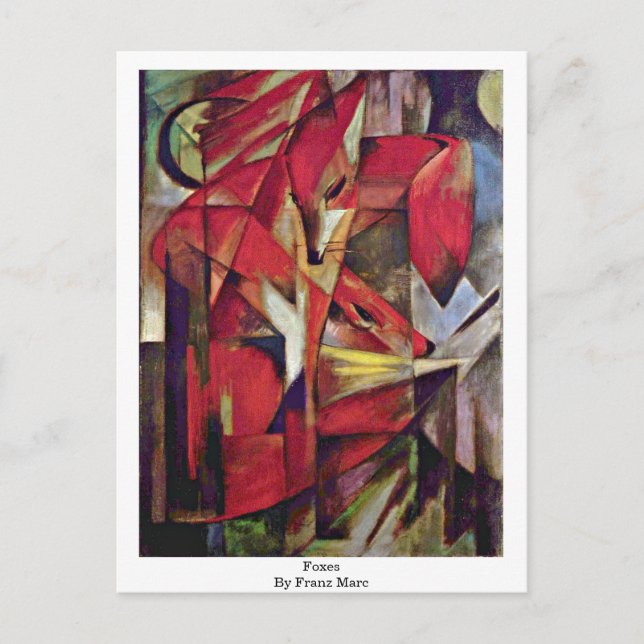Carte Postale Renards De Franz Marc (Devant)