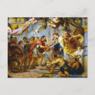 Carte Postale Rencontre d'Abraham et de Melchizedek Rubens art