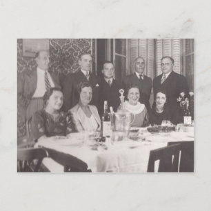 Carte Postale Rencontre d'amis pour le dîner - Paris, années 193