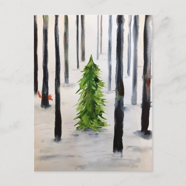 Carte Postale rencontre hivernale (Devant)