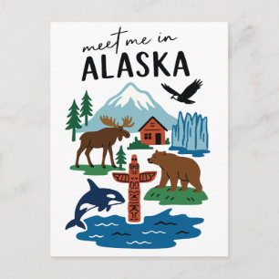 Carte Postale Rencontre-moi en Alaska Souvenir de la faune et de