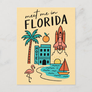 Carte Postale Rencontrez-Moi En Floride Beach Vacation Miami Fla