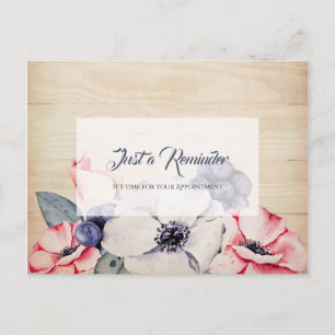 Carte Postale Rendez-vous Floraison d'Été en Bois Clair Rustique