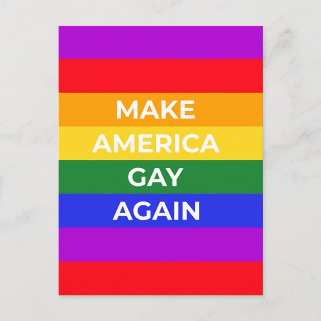 Carte Postale Rendre l'Amérique homosexuelle (Devant)