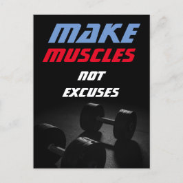 Carte Postale Rendre les muscles Bodybuilding Fitness Motivation