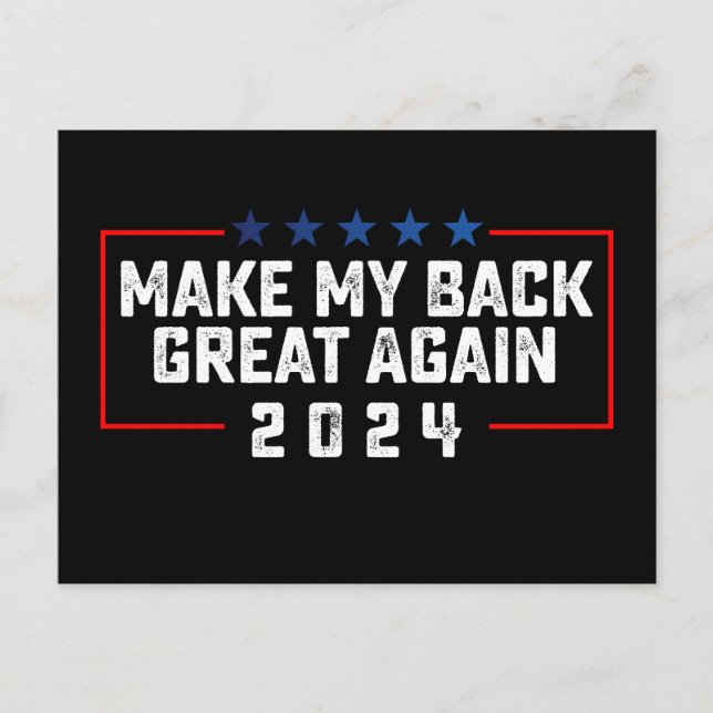 Carte Postale Rendre ma victoire à l'élection Trump de 2024 (Devant)
