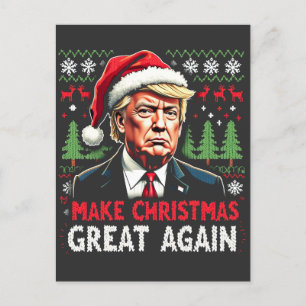 Carte Postale Rendre Noël super à nouveau moche Noël Sweat Trump