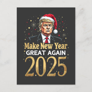 Carte Postale Rendre sa grandeur au Nouvel An 2025 Trump inaugur