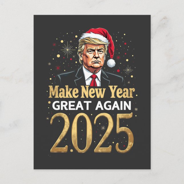 Carte Postale Rendre sa grandeur au Nouvel An 2025 Trump inaugur (Devant)