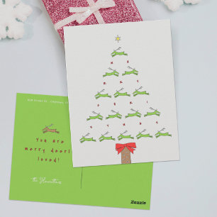 CARTE POSTALE RENNE VOLANT NOËL