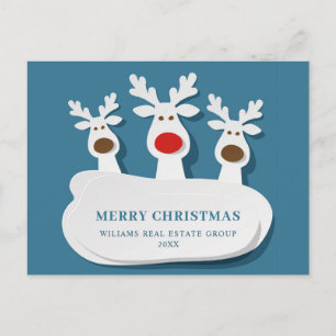 Carte Postale Rennes amusantes Joyeux Noël Accueil d'entreprise