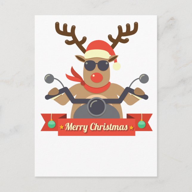 Carte Postale rennes de moto (Devant)