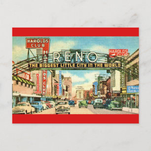 Carte Postale Reno Nevada Rétro