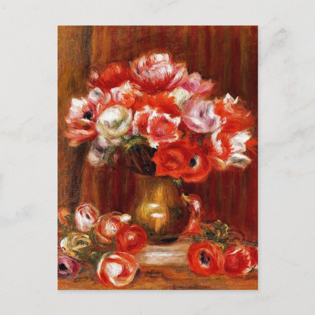Carte Postale Renoir - Anemones, 1909 (Devant)