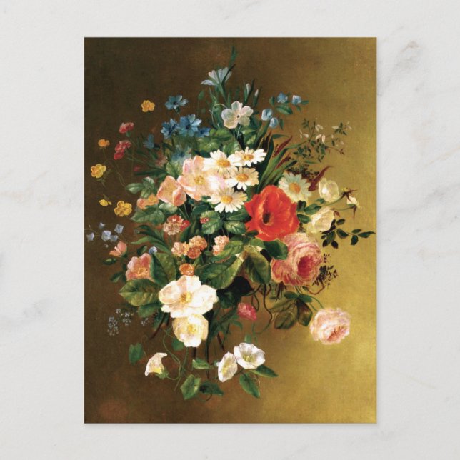 Carte Postale Renoir - Bouquet de fleurs, 1858 (Devant)