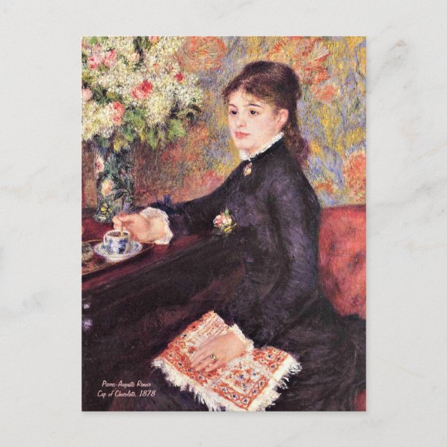 Carte Postale Renoir - Coupe du chocolat, 1878 (Devant)
