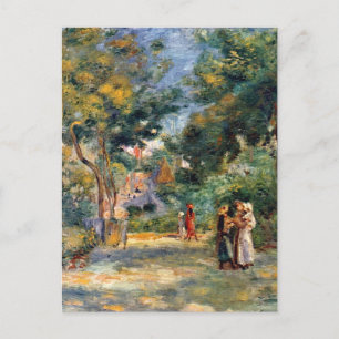 Carte Postale Renoir, Figurines dans un jardin