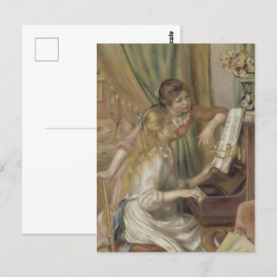 Carte Postale Renoir - Filles au Piano Art