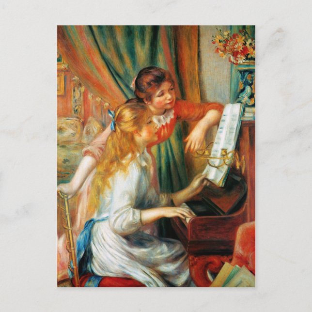 Carte Postale Renoir Girls at the Piano Postcard (Devant)