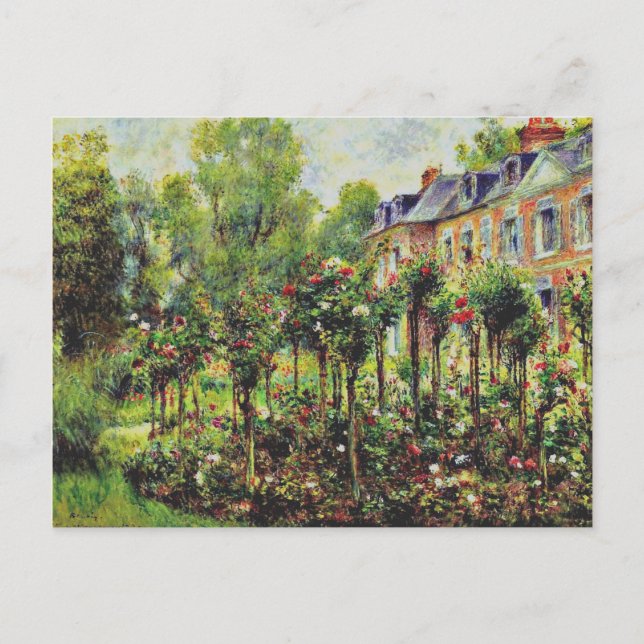 Carte Postale Renoir - Le Jardin Rose à Wargemont-1879 (Devant)
