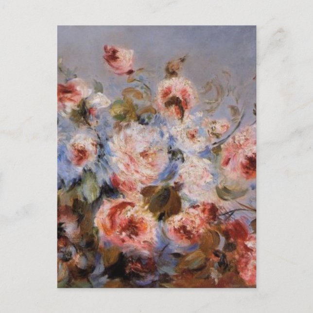 Carte Postale Renoir's A Bouquet of Rose (Devant)