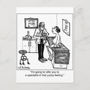 Carte Postale Renvoi à un médecin spécialisé dans le Yucky Feeli