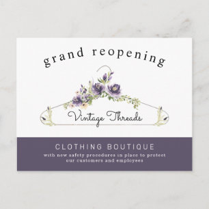 Carte Postale Réouverture de la boutique de vêtements avec proto