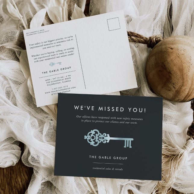 Carte Postale Réouverture de l'entreprise immobilière à clé vint (Créateur téléchargé)