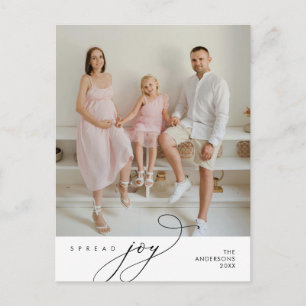 Carte Postale Répandre Joie, Photo de famille, voeux de Noël