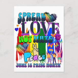 Carte Postale Répandre L'Amour, Pas La Haine   Juin est le mois 