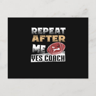 Carte Postale Répéter après moi Oui Coach Amateur de football