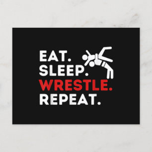 Carte Postale Répéter la lutte du sommeil - Lutte amusante et