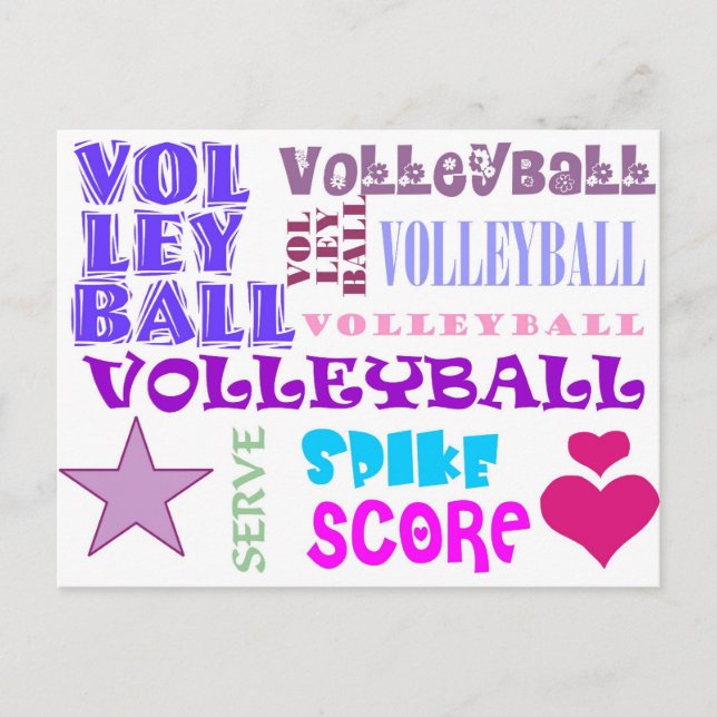 Carte Postale Répétition de volleyball (Devant)