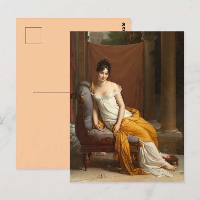 Carte Postale Réplique de fille grecque édouardienne sensuelle v (Devant / Derrière)