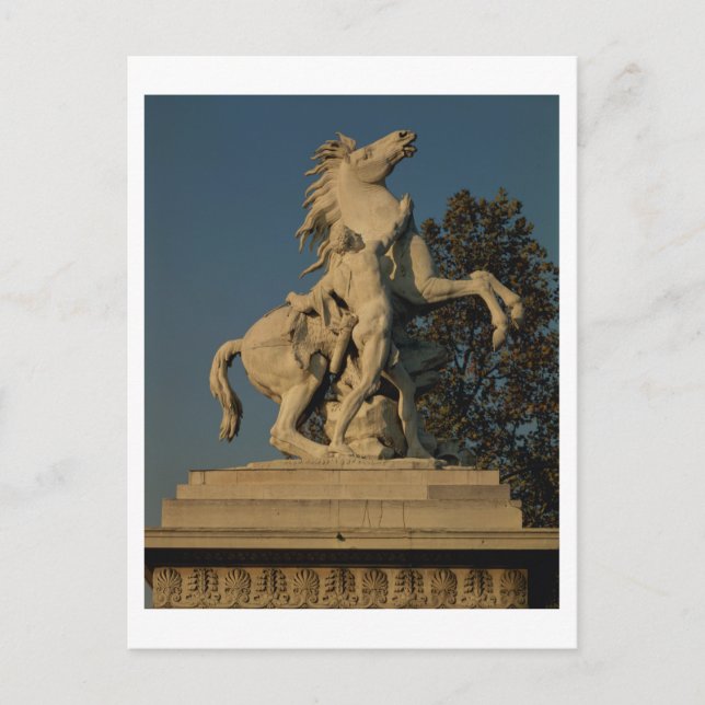 Carte Postale Réplique de l'un des deux "Marly Horses" d'origine (Devant)
