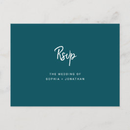 Carte Postale Réponse de choix de repas de mariage à l'écriture