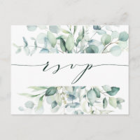 Réponse de mariage au feuillage vert élégant