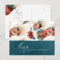 Réponse de mariage bohème floral en terre cuite sa