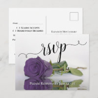 Réponse de mariage chic Rose réfléchissant Violet 
