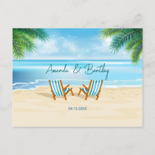 Carte Postale Réponse des chaises de plage RSVP