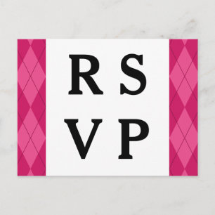 Carte postale Réponse Mariage Jacquard rose