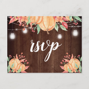 Carte Postale Réponse Mariage Lumières d'Automne Récolte de Citr