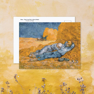 Carte Postale Repos de midi au travail Vincent van Gogh