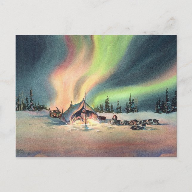 Carte Postale REPOS pour les MUSHERS par SHARON SHARPE (Devant)