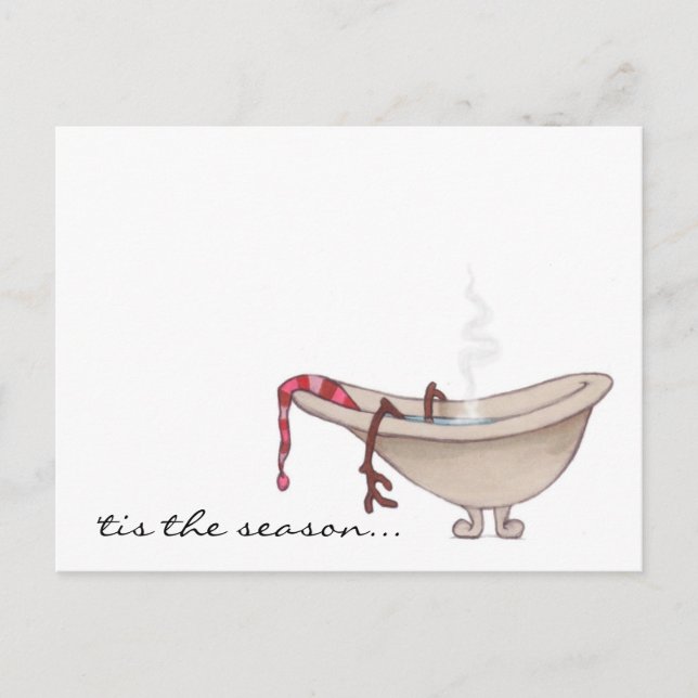 CARTE POSTALE "repose tes membres" bonhomme de nei (Devant)
